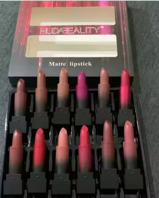 The SUBI's Pack of 12 Lipsticks , Multicolor Lipsticks , Red Pink Brown Lipstick , Lipstick shades