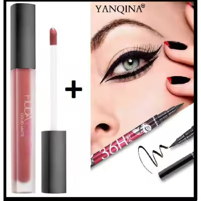 The SUBI's Yanqina 36h Liquid Precision Eyeliner Pen Waterproof Eyeliner Pencil Long Lasting Eye Liner - Black 36 Hours Waterproof Matte Lip GlossLiquid lip gloss matte finish look color long lasting water proof different shades