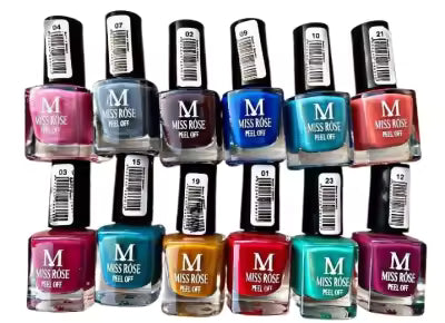 The SUBI's Nail paint Pack of 12 peel off nail paint nail polish