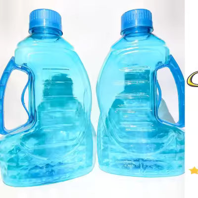 Pack of 2 Water Bottle High Quality Plastic Gallon Water Bottle For Fridge ,Daily Used Transparent Fridge Water Bottles with Handle 2.25 Liter,Smart Water Bottle BPA Free Plastic for School College University Office Sports-Gym-Travel,Water Bottle