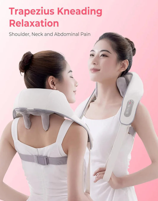 Neck & Back Massager with Heat Deep 5D Kneading Massage For Shoulder Pain Relief