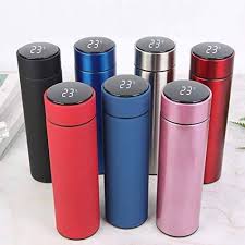 Smart Water Bottle Stainless Steel Vacuum Flask,Travel Mug with Smart LCD Touch Screen, Keep Hot Or Cold, Car Portable Travel Tea Coffee Vacuum Thermoses Cup,Insulated Water Bottle