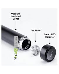 Smart Water Bottle Stainless Steel Vacuum Flask,Travel Mug with Smart LCD Touch Screen, Keep Hot Or Cold, Car Portable Travel Tea Coffee Vacuum Thermoses Cup,Insulated Water Bottle