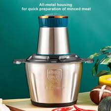 2L Electric Meat Mincer Grinder Vegetable Food Processor Chopper Kitchen Stainless Steel