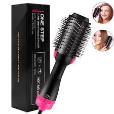 Hair Dryer Hot Air Brush Styler and Volumizer One Step Multifunction Hair Sraightener Curler Comb Electric Ion Blow Dryer Brush