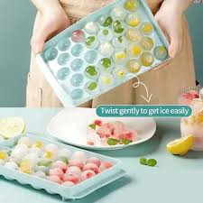 Blue Round Ice Cube Trays - 33 Pcs Each Rs 399  size16 /10cm