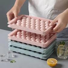 Blue Round Ice Cube Trays - 33 Pcs Each Rs 399  size16 /10cm
