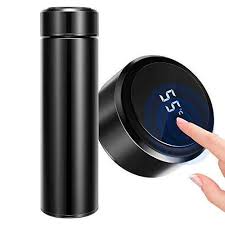 Smart Water Bottle Stainless Steel Vacuum Flask,Travel Mug with Smart LCD Touch Screen, Keep Hot Or Cold, Car Portable Travel Tea Coffee Vacuum Thermoses Cup,Insulated Water Bottle